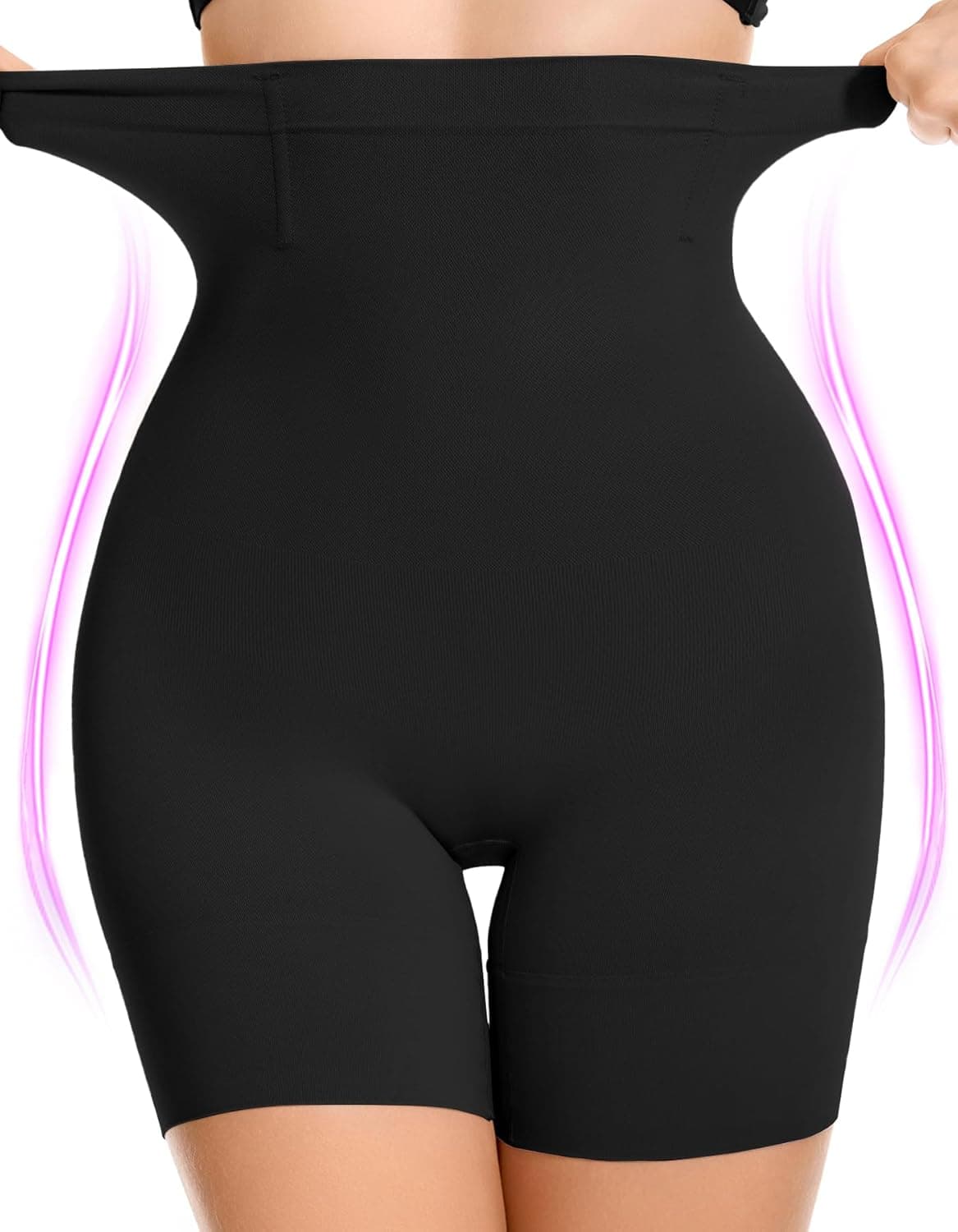 SIMIYA Shapewear Tummy Control Shorts for Women, 5-IN-1 Body Shaper High Waisted Girdle Boyshort Slip Short for Under Dresses - image 1