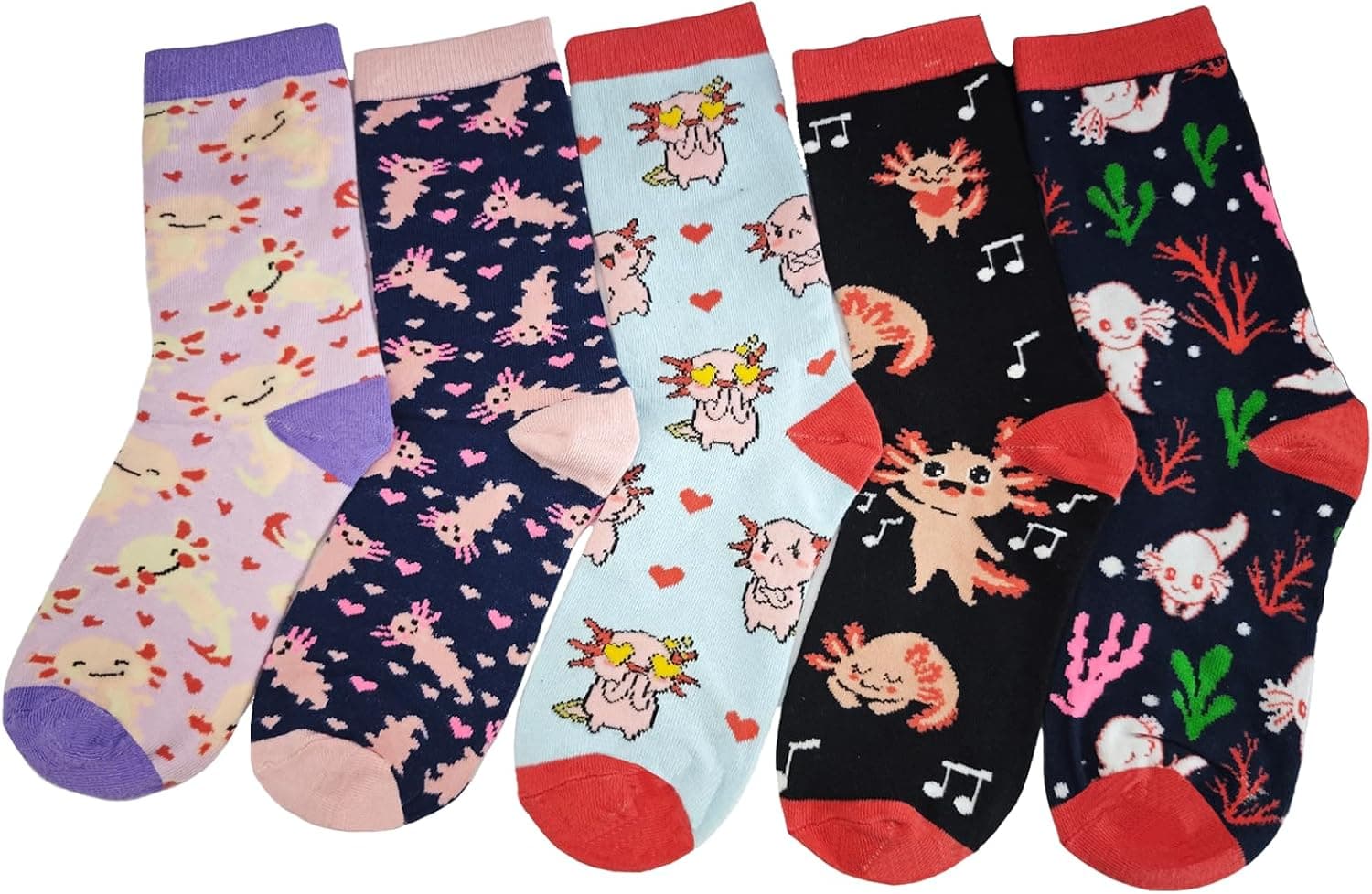 5 Pairs Cute Socks Set Gifts For Women Men, Funny Novelty Crew Casual Sock