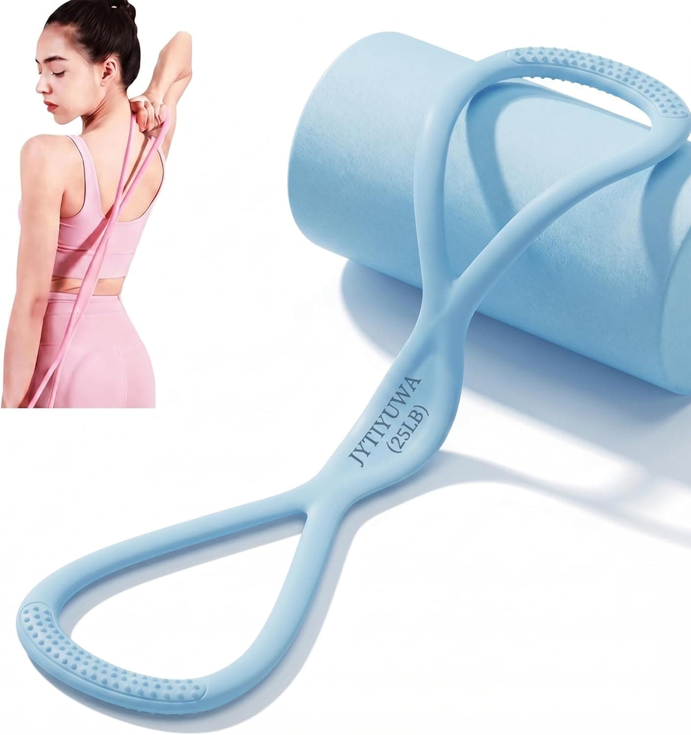 Resistance Bands with Handles,Figure 8 Resistance Band Elastic Fitness Bands Exercise Band for Home Yoga Gym Workout