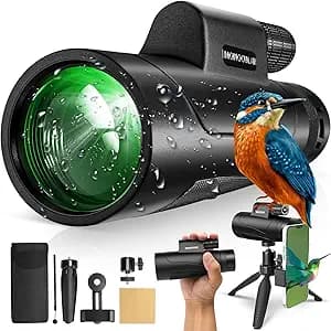 Asacam 80x100 Monocular Telescope High Powered for Smartphone with Adapter and Tripod - image 1
