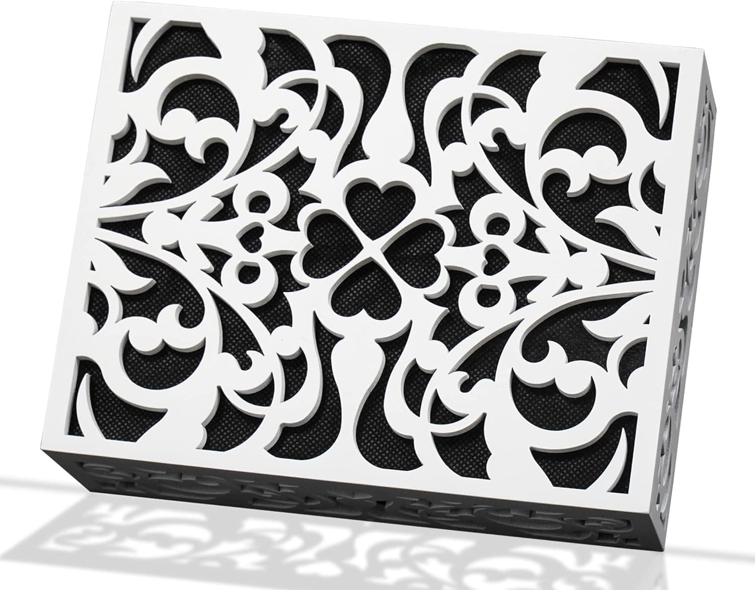 ORYX Doorbell Chime Cover Box Only, White Door Bell Covers for Wall, Wood Piano Paint Design for Decorative, Standard Size 7.63x5.94