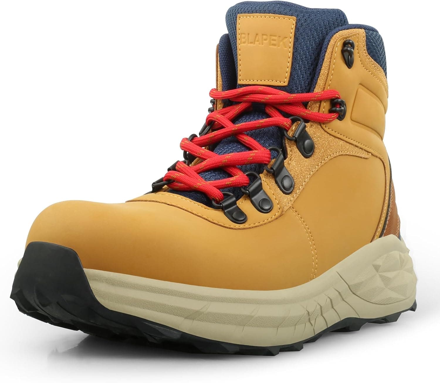 Steel Toe Boots for Men Puncture Resistant Work Shoes Slip Resistant Leather Safety Sneakers Lightweight Breathable Comfortable Industrial Footwear - image 1