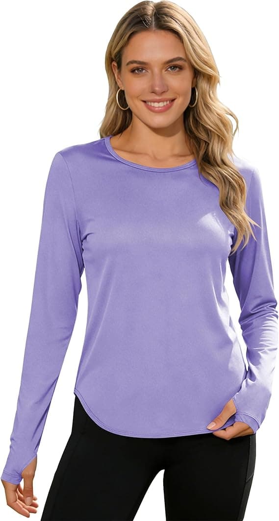AGVNG Women’s UPF 50+ Sun Shirt – Quick‑Dry Long Sleeve Outdoor Athletic Top - image 1