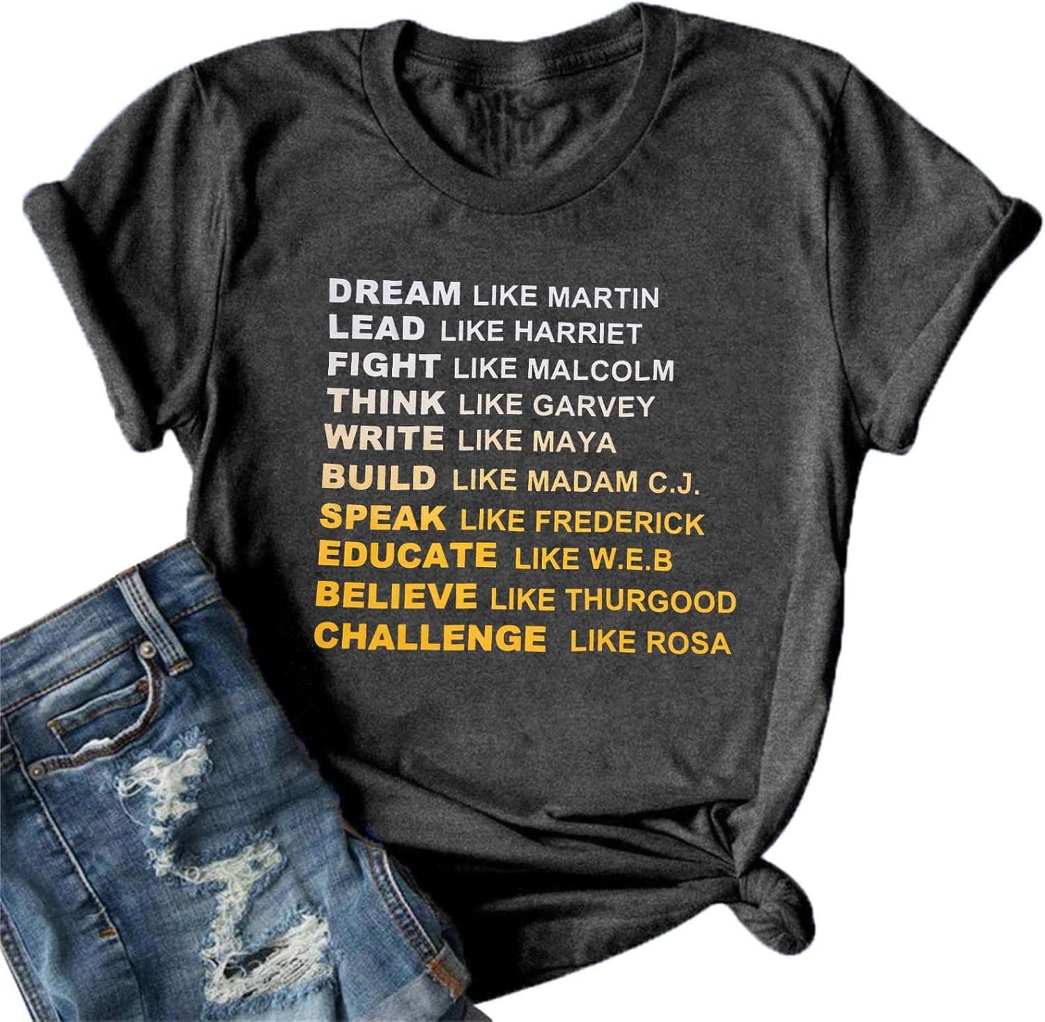 Black History Shirt for Women African American History T-Shirt Juneteenth Tee Dream Like Tops - image 1