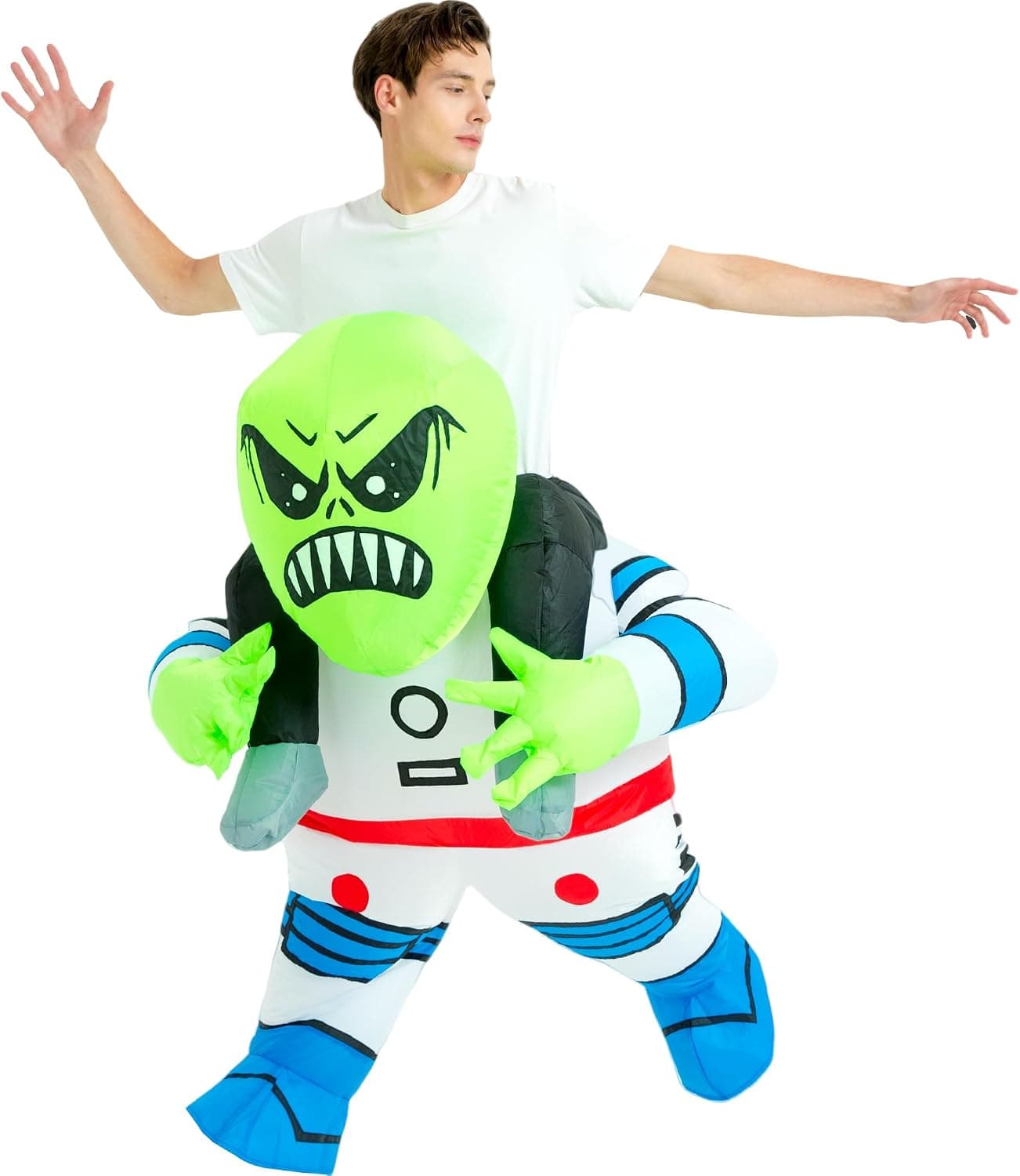 Inflatable Alien Costume for Adult, Blow Up Halloween Suit