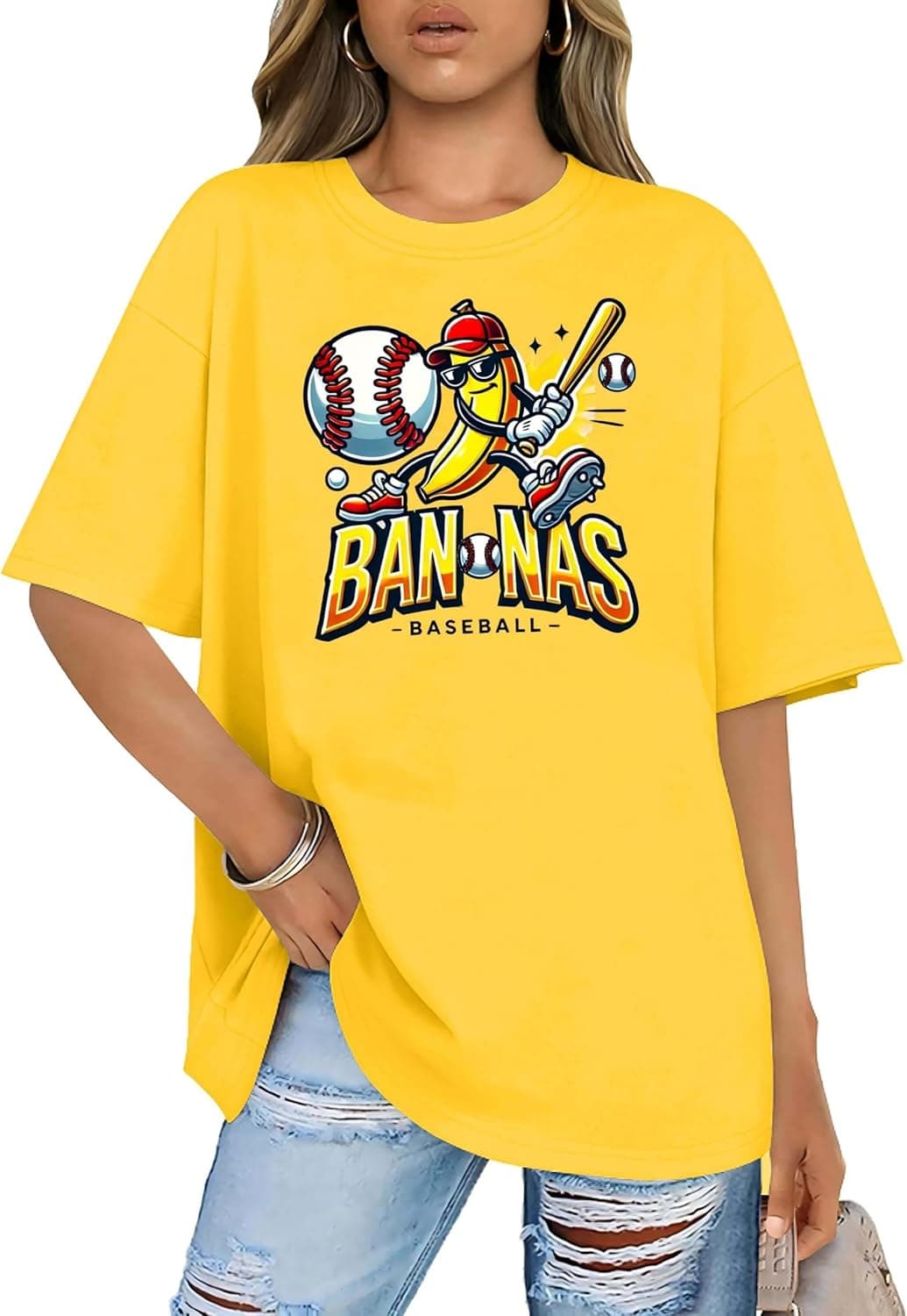 Baseball Shirts Women Oversized Baseball Team Graphic Tshirt Game Day Mom Shirt Funny Baseball Fan Tee Casual Tops - image 1