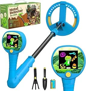 GreenRex Kids Metal Detector – Color LCD, LED Coil & Adjustable Handle