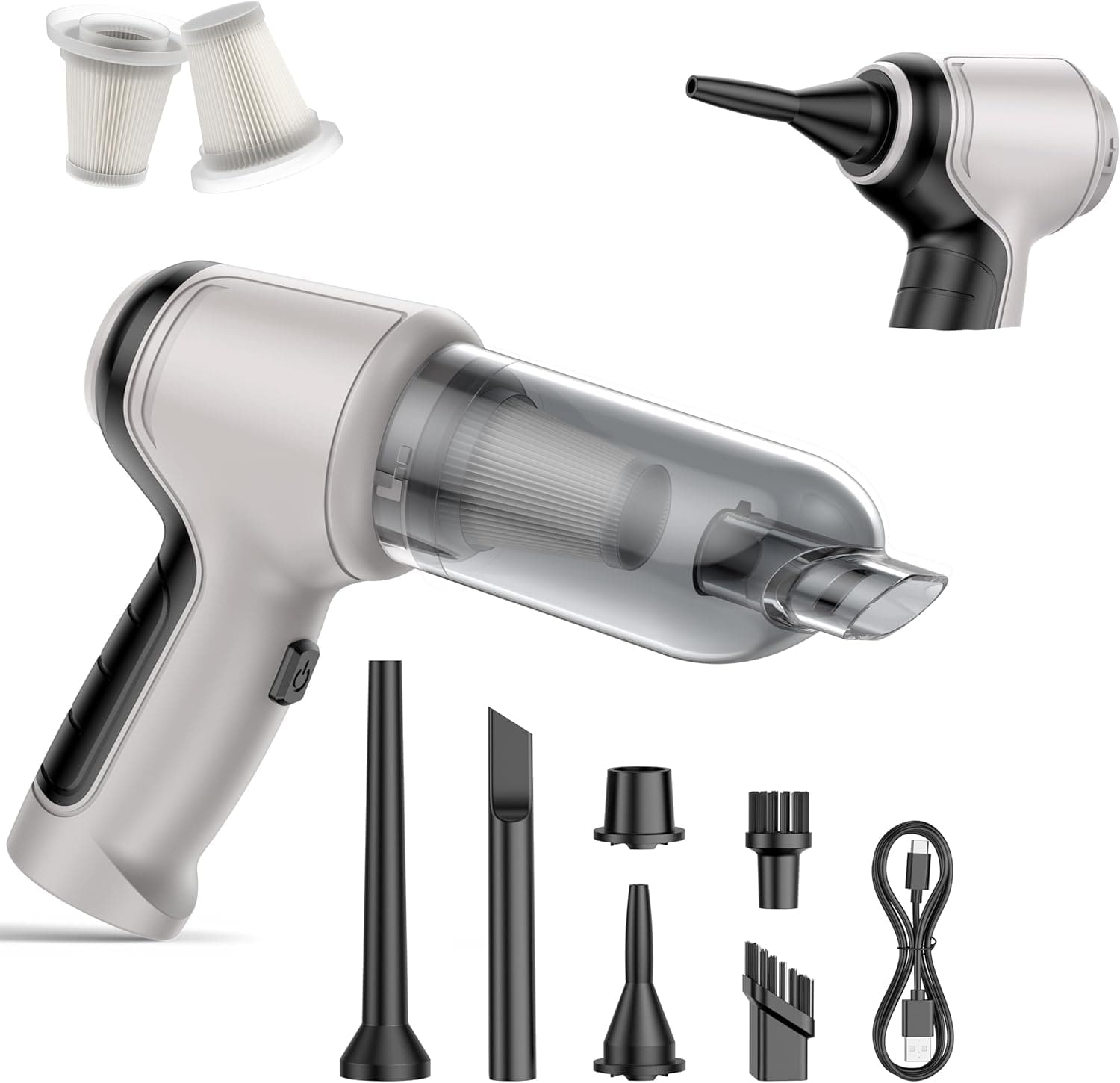 Car Vacuum Cleaner, 15000Pa Handheld Cordless Rechargeable Wet & Dry Vacuum, 120W High Power for Car, Pet, Home, Office Cleaning, Washable HEPA Filter, Multi-Nozzles 01