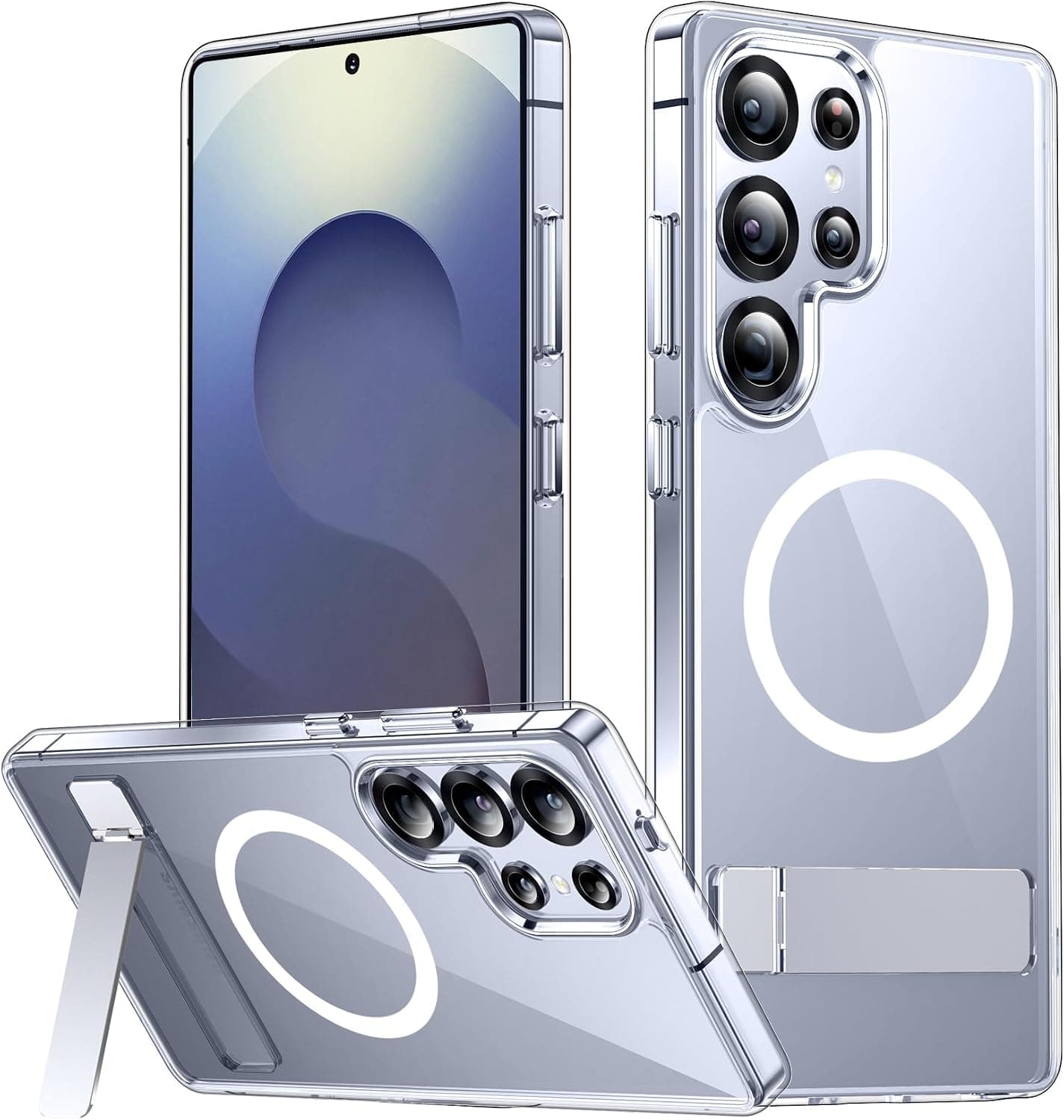 SPIDERCASE for Samsung Galaxy S25 Ultra Case,Built-in Stand,Clear