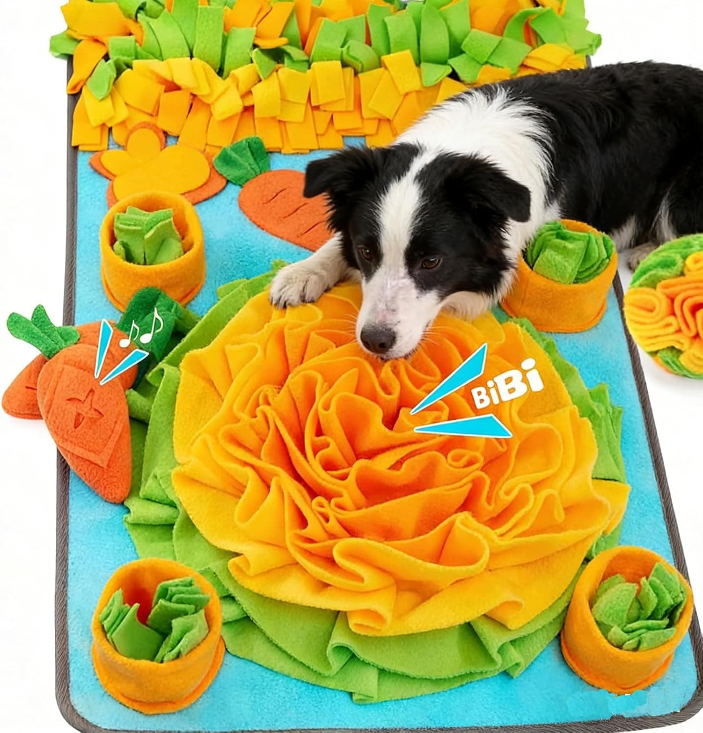 Snuffle Mat for Large Dogs, 32'' x 20'' Interactive Puzzle Sniff Mat Dog Food Mat, Durable Slow Feeder Dog Feeder Puzzle Toy for Training and Stress Relief, Easy to Clean