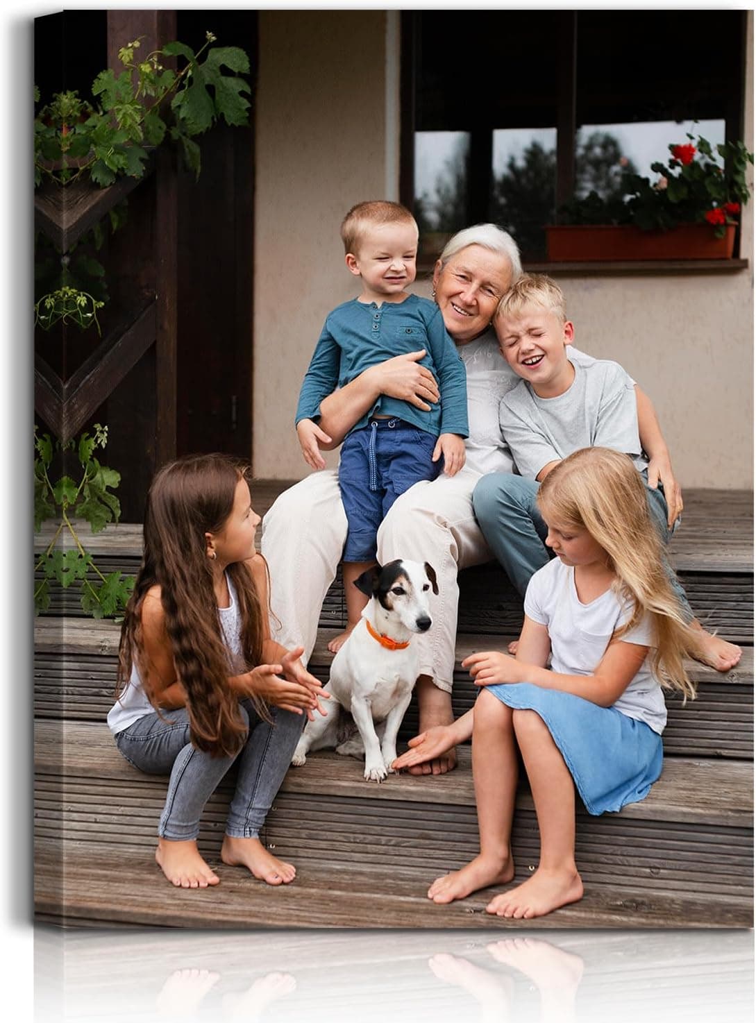Personalized Photo Canvas Wall Art, Custom Canvas Prints with Your Photos,Ready to Hang, Ideal Housewarming Wedding Birthday Gift for Family Friends (VERTICAL PHOTO, 24" L x 18" W)