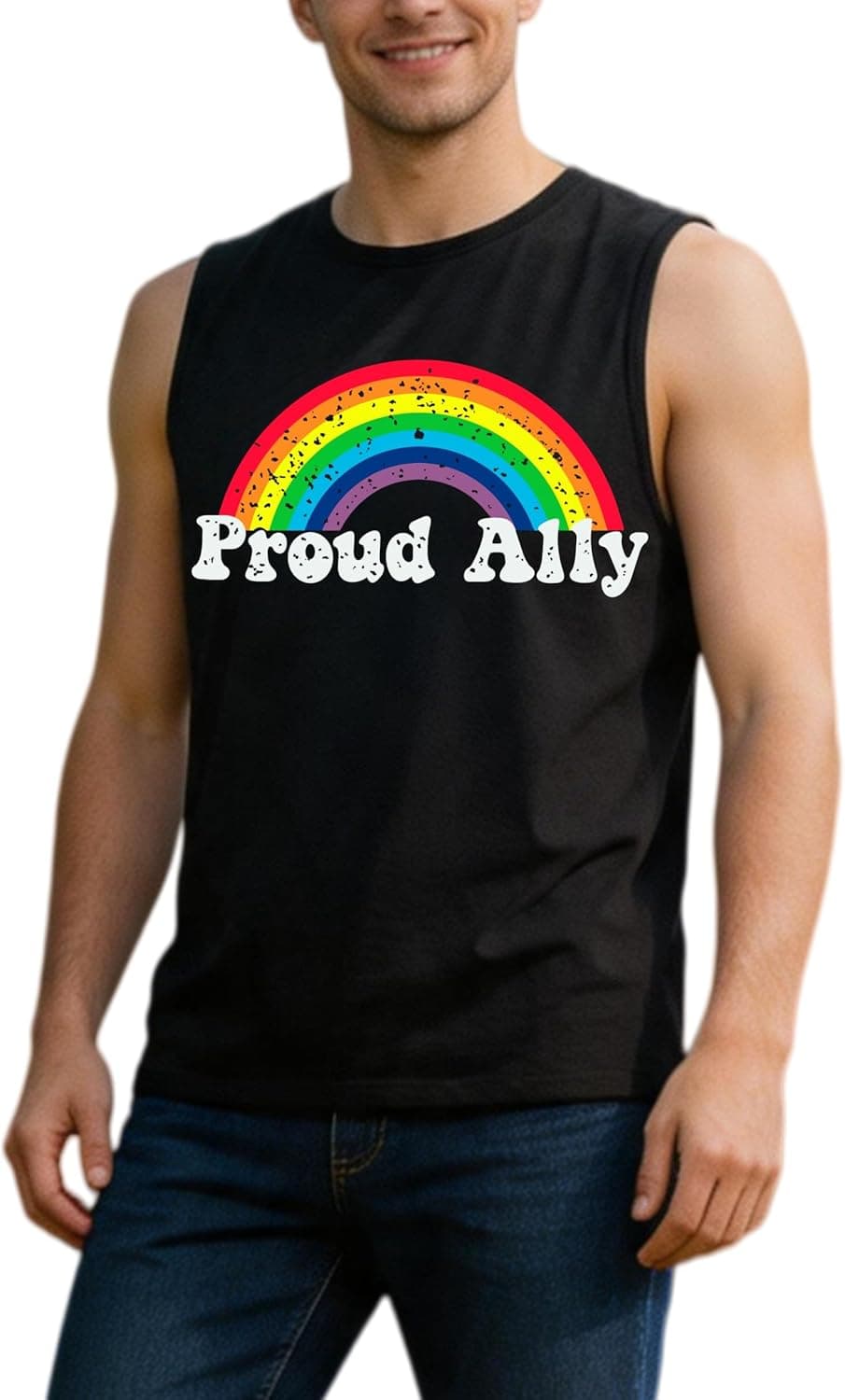 Pride Tank Top Men Gay Shirt Pride Shirts Gay Tank Top Rainbow Graphic Sleeveless Proud Ally Tees LGBT Equality Tee Tops - image 1