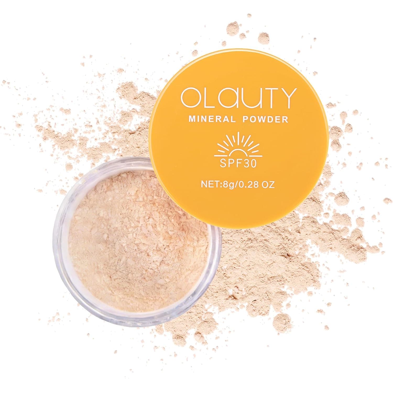 Mineral Powder Foundation for Face & Scalp, SPF 30, Translucent Loose Setting Powder Sunscreen Foundation Makeup,Matte Oil Control Natural Finishing Face Powder,Lightweight,Long-Lasting (#02 Medium) - image 1