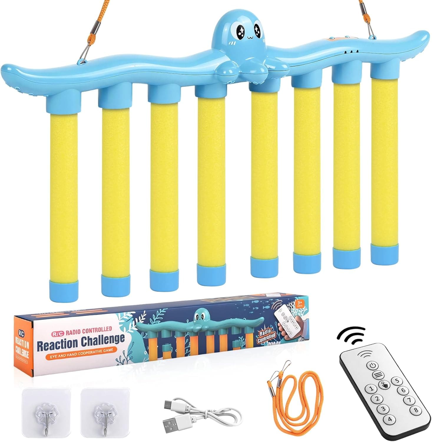 Mandaarooker Reflex Drop Sticks Challenge Game, 3 Adjustable Speed Hand Eye Coordination Toy, Reaction Time Training Catching Game for Kids Ages 3+ and Adults, Indoor Outdoor Family Party Gift - image 1
