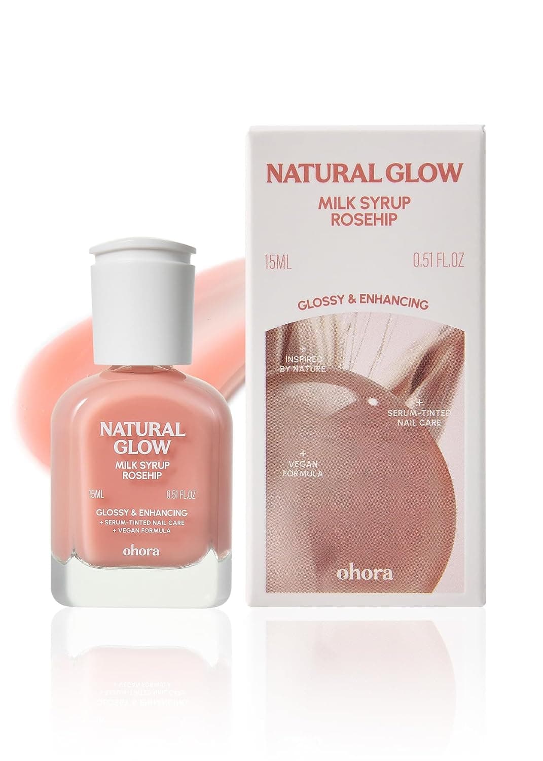 ohora Natural Glow Milk Syrup Nail Strengthener (Rosehip)