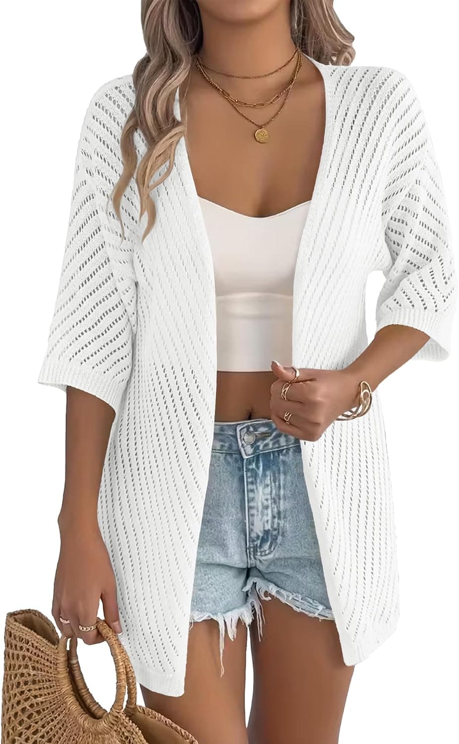 Zeagoo Lightweight Summer Cardigan - Loose Crochet Kimono Cover Up for Women - image 1