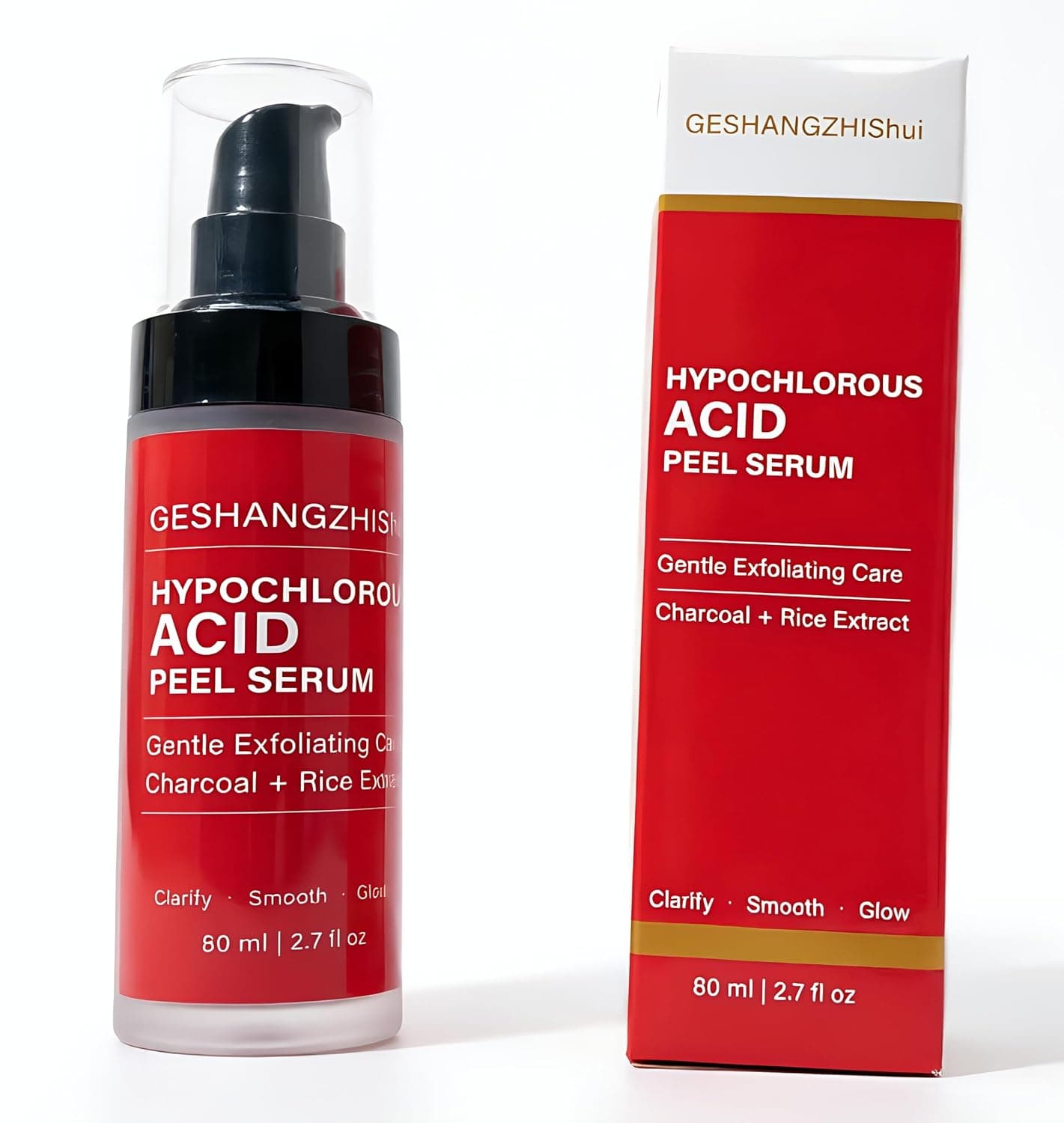 Triple Action Charcoal Wash-Off Gel Facial Cleanser, 2.7 fl oz | Hypochlorous Acid 10ppm, Protease, Clarifies Pores & Exfoliates, For Oily, Combo & Sensitive Skin