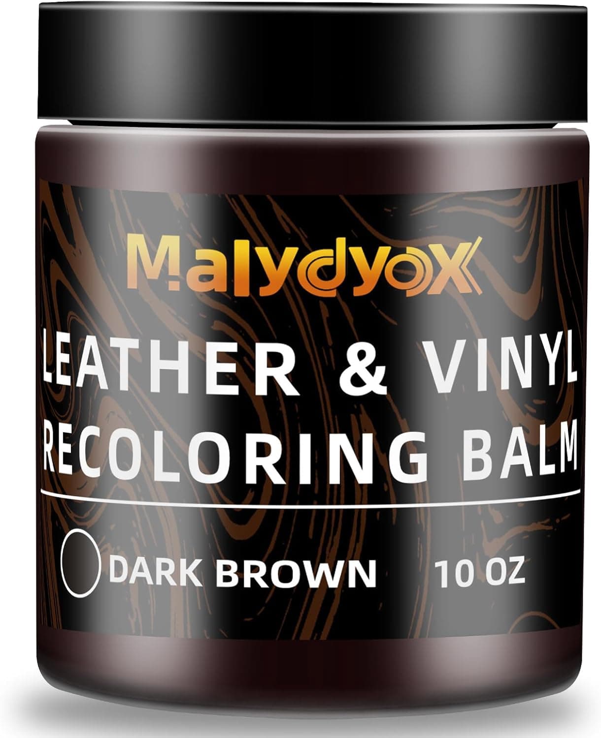 Malydyox Leather Recoloring Balm 10oz + Mink Oil | Leather Repair & Color Restorer (Dark Brown) - image 1