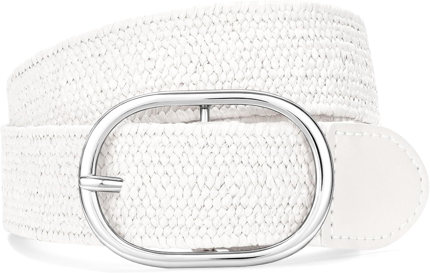 Straw Woven Rattan Wide Stretch Straw Belt Boho Braided Belts for Women