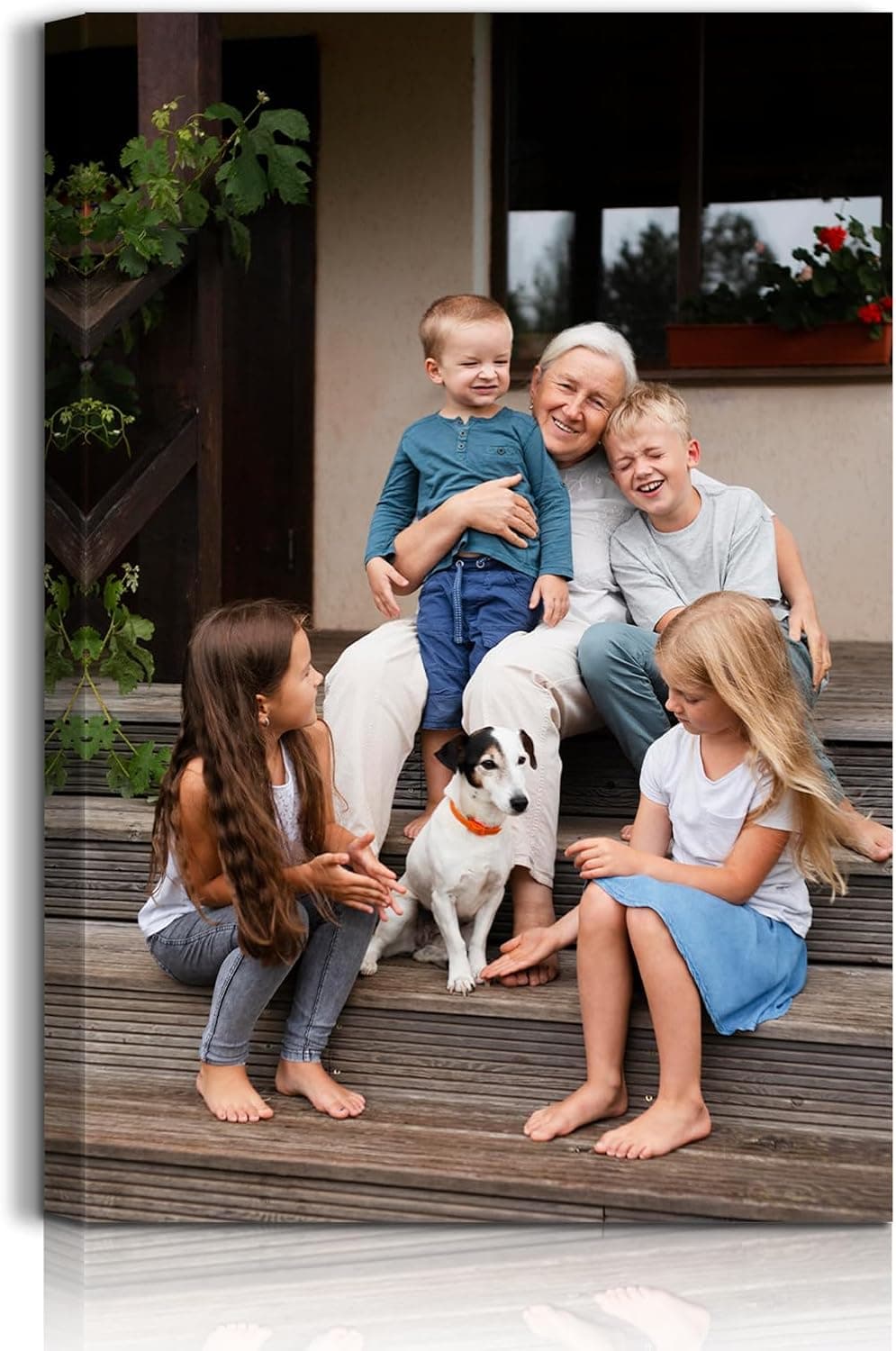 Personalized Photo Canvas Wall Art, Custom Canvas Prints with Your Photos,Ready to Hang, Ideal Housewarming Wedding Birthday Gift for Family Friends (VERTICAL PHOTO, 24" L x 16" W)