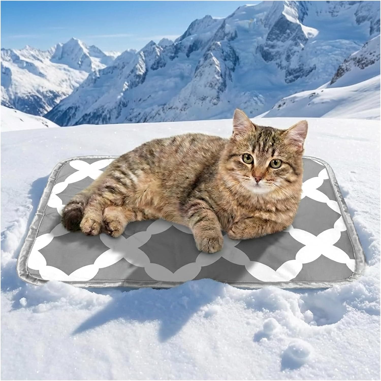 Dog Cooling Mat for Dogs & Cats, Soft Breathable Cooling Pad for Dog Bed, 23"x18" Self Cooling Crate Mat for Dogs, No Gel Washable Non-Slip Pet Cooling Mat Indoor Outdoor, Gray