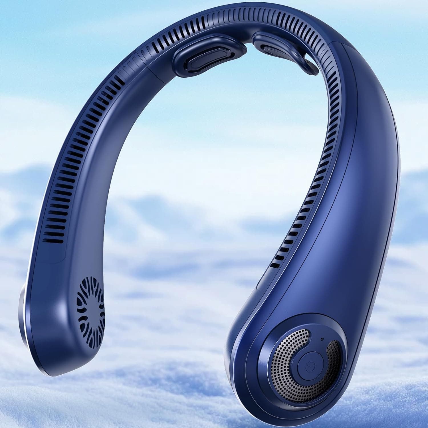 Neck Fan - Portable Personal Cooling Bladeless Around the Neck Fans that Blow Cold Air Rechargeable with 5 Speeds, Neck Support for Hot Flashes, Disneyland, Travel, Cooler Gift for Women Men - image 1