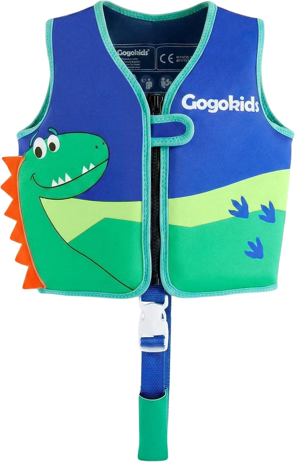 Gogokids Toddler Swim Vest Pool Floaties for Kids 1-2-3-5-7-9 Yrs, Neoprene Kids Swimming Jacket w/Adjustable Safety Strap & Zip, Toddler Float Jacket 33-66lbs for Beach Puddle Pool Boys Girls Niños - image 1
