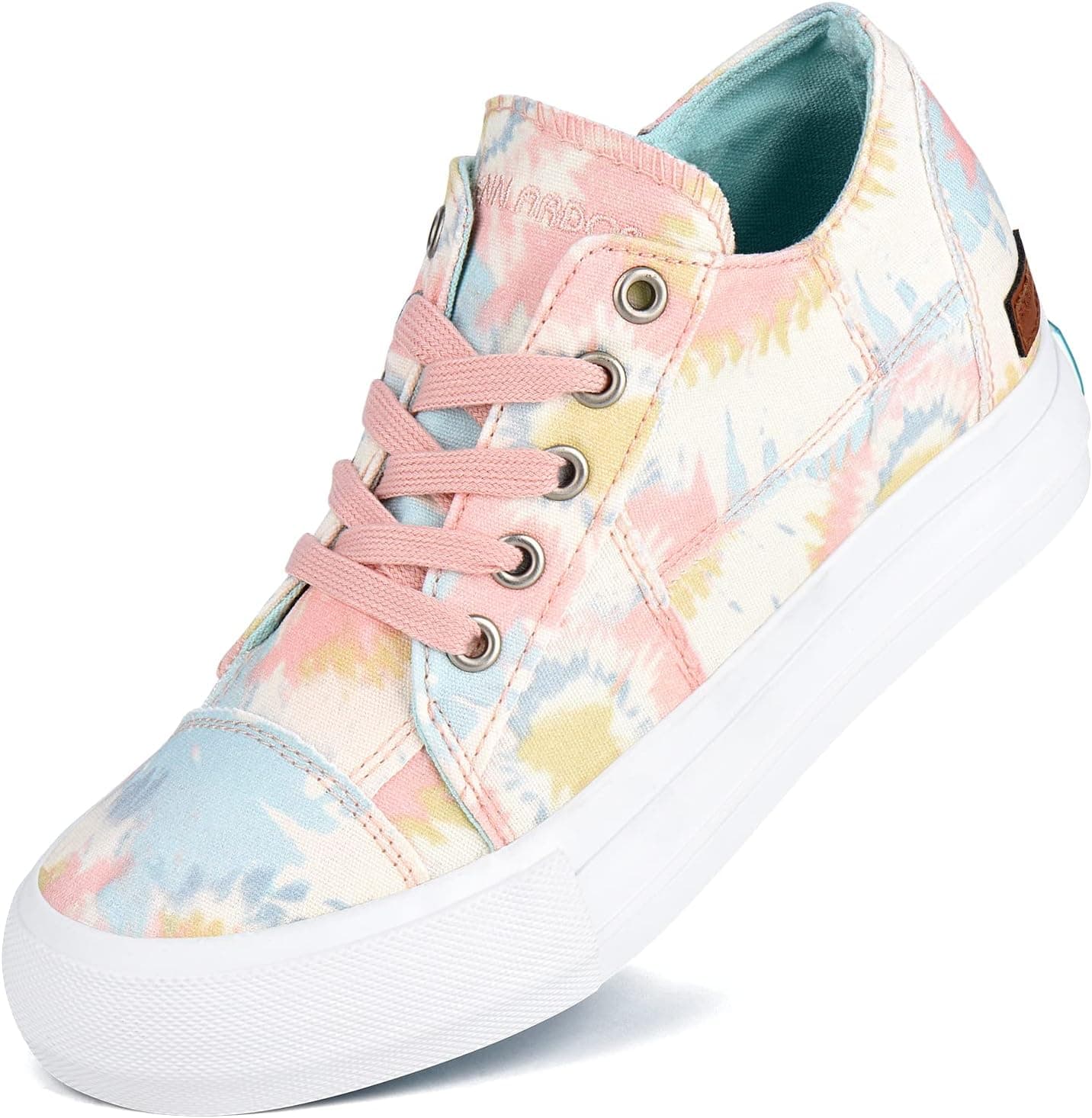 JENN ARDOR Wedge Sneakers for Women Fashion Canvas Shoes Casual Platform Hidden Heel Womens Slip On Sneaker Non Slip Side Zipper