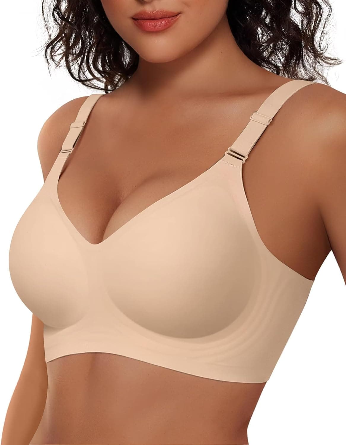 Vertvie Womens Wireless Jelly Bras No Underwire Push Up Seamless Bra Supportive Full Coverage Bralette Regular and Plus Size - image 1