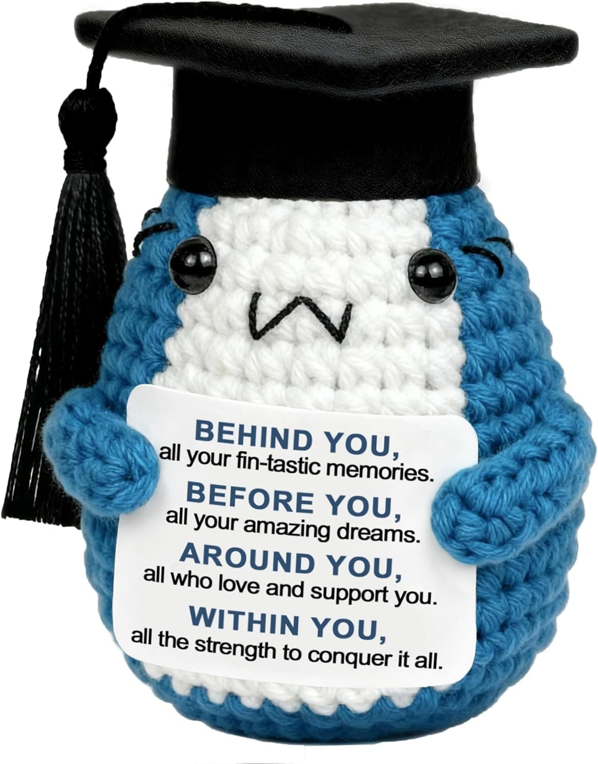 2026 Graduation Gifts for Men Women Her Him, Congrats Grad Gift for College Senior High School Masters Bachelors Degree Graduate Daughter Friend, Small Crochet Shark Desk Decor - image 1