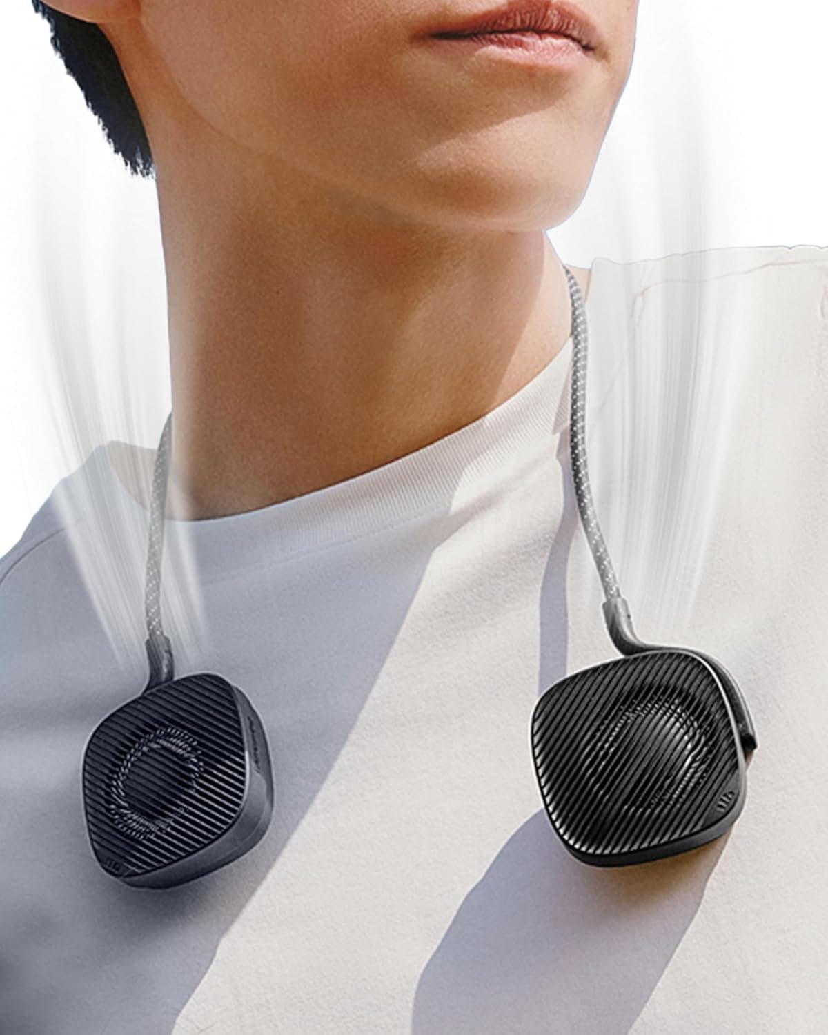 BENEUNDER Portable Neck Fan, 3.9oz Mini Small Personal Fan with Rechargeable Battery, 8000RPM Turbo Cooling, Ultra-Lightweight for Travel, Outdoor, Office & On-the-Go, Hair-Safe Design