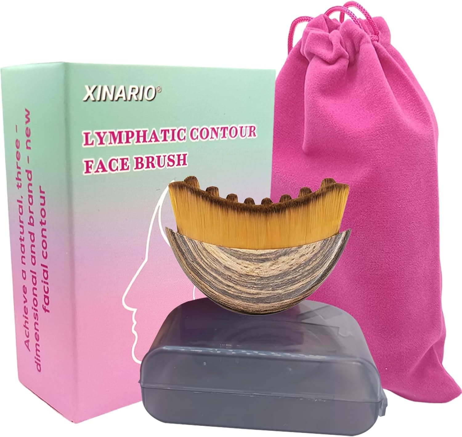 1 PCS Lymphatic Contour Face Brush for Sculpting – Anti-Puffiness, Detox & Lift, Improves Skin Glow & Absorption - image 1