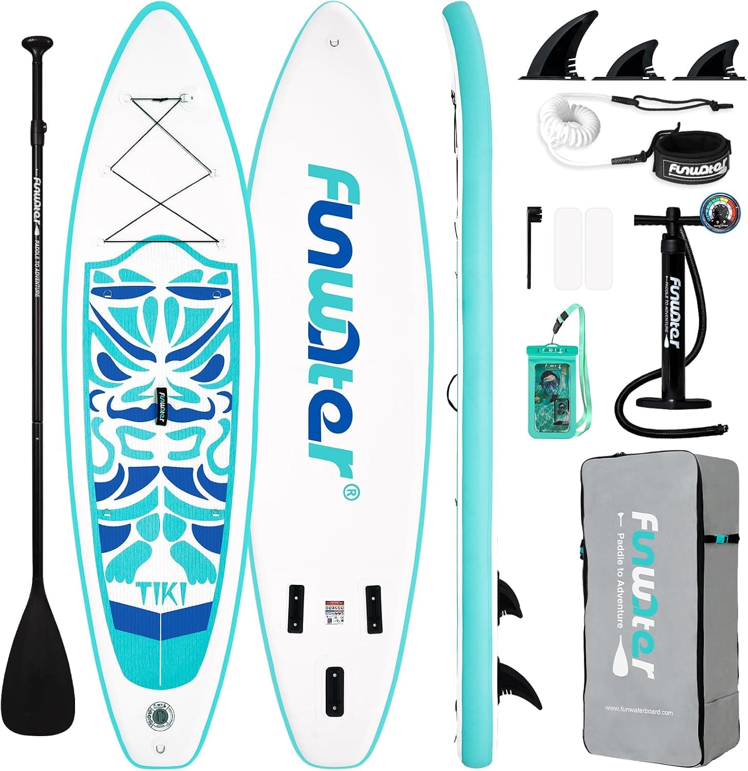 FunWater Inflatable Stand Up Paddle Board with Premium Accessories