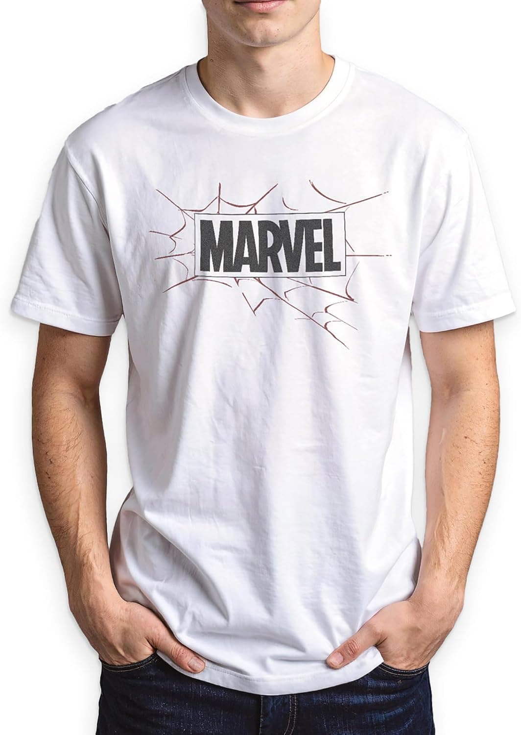 Marvel Men's Spiderman Classic Web Marvel Short Sleeve Tee
