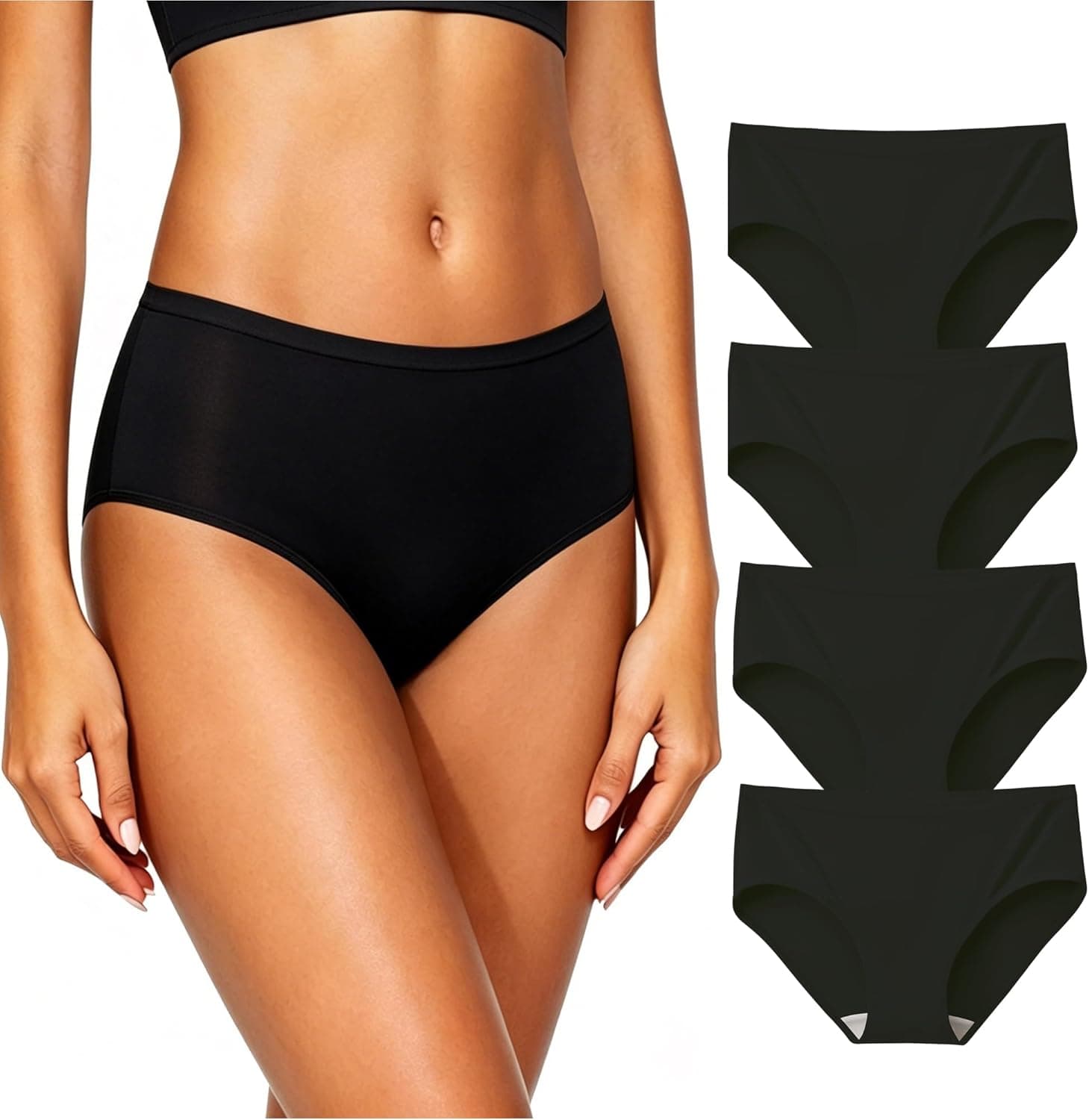 Battewa Cotton Underwear for Women OEKO-TEX Certified Everyday Ladies Briefs Comfortable Fit Breathable Panties 4-6 Pack