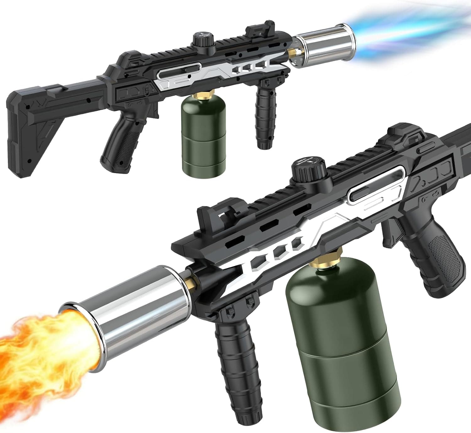 Powerful Propane Torch Gun with Adjustable Flame, Flamethrower Blow Torch for Cooking Searing Steak, BBQ Grill Charcoal Lighter, Campfire Starter, Weed Burner – Welding (Tank Not Included)