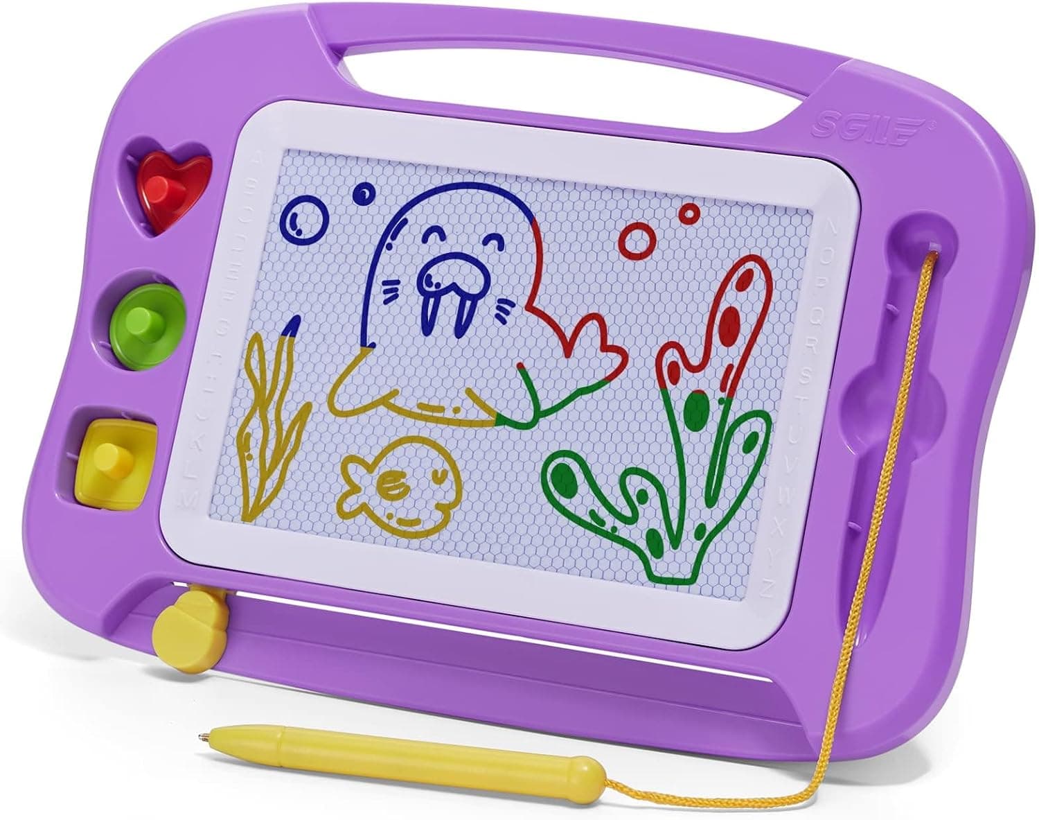 SGILE Magnetic Drawing Board for Kids, Toddler Doodle Toys (Standard 9.8×7.1")