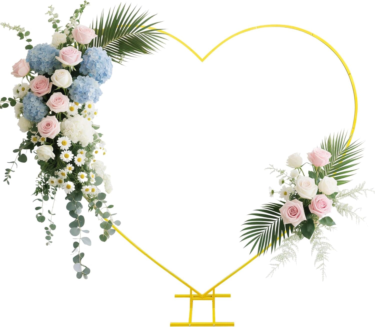 Xizlapu Heart‑Shaped Wedding Arch – Metal Balloon & Flower Backdrop Stand - image 1
