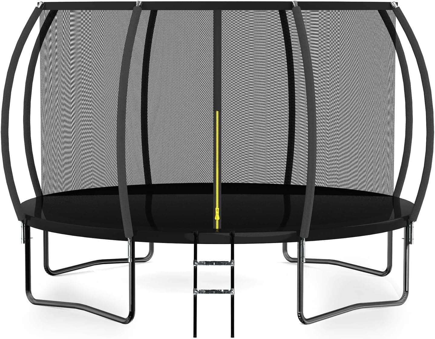 Trampoline Ø 244/370/427cm with All Parts, Stable Frame Construction, Pumpkin Design, Outdoor Trampoline with Enclosure Net for Family, ASTM Approved - image 1