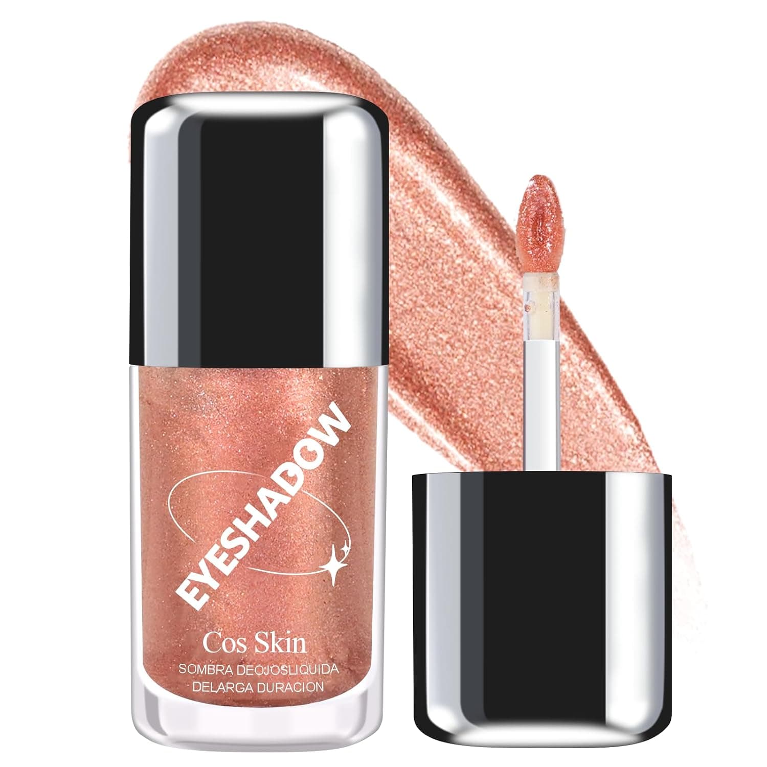 Liquid Glitter Eyeshadow Cream - Sand Shimmer Makeup for Eyes and Lips