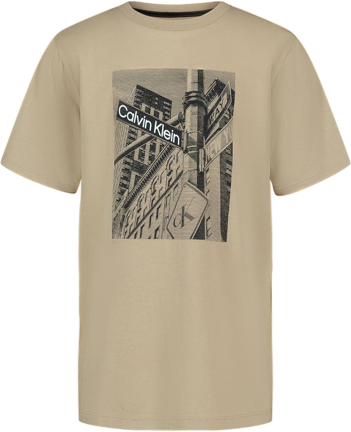 Calvin Klein Boys' Short Sleeve Graphic Crew Neck T-Shirt, Comfortable, Relaxed Fit - image 1