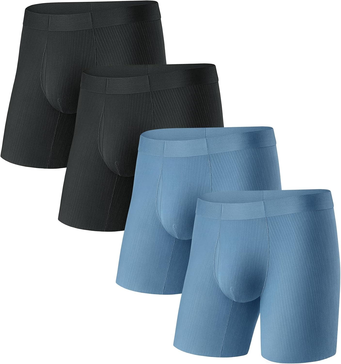 Men's Breathable Cool Underwear, Moisture Wicking Odor Control Boxer Briefs, Seamless Thin Waistband & Quick Dry