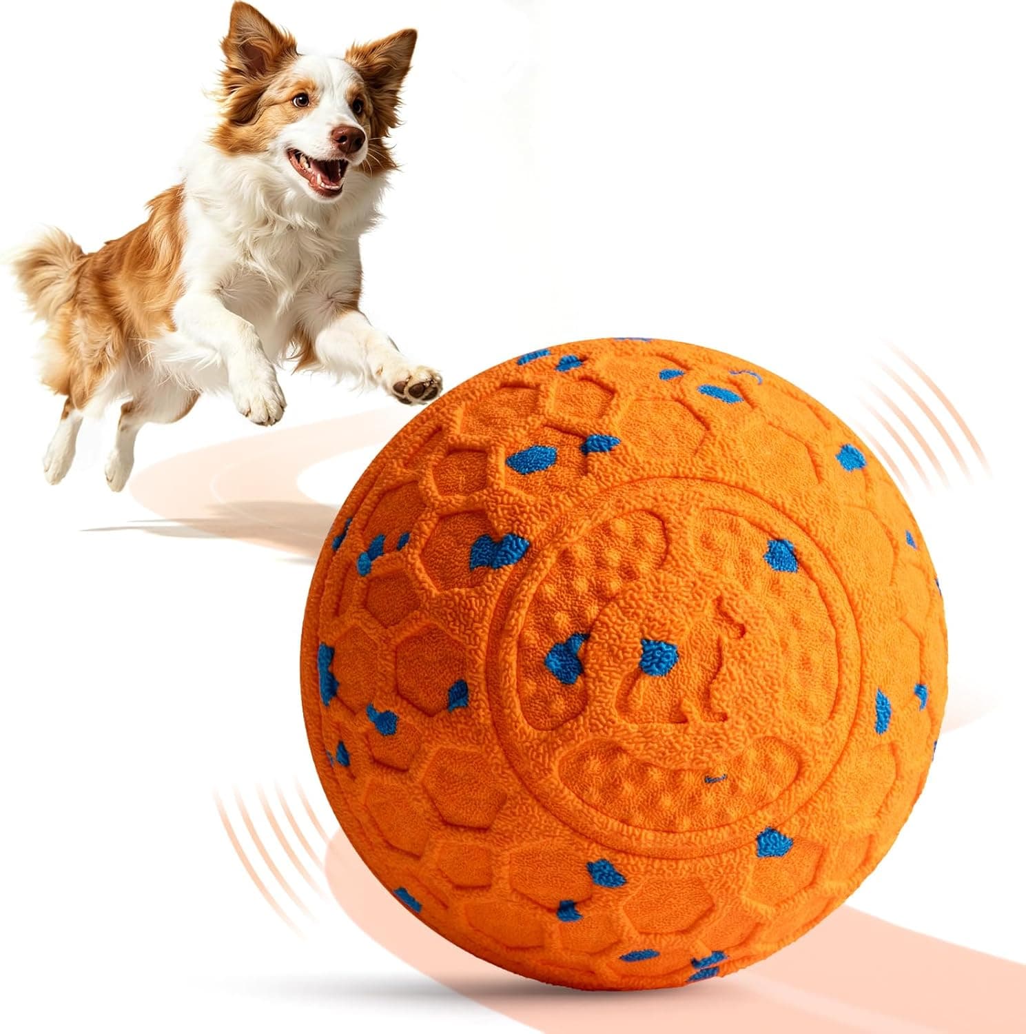Interactive Dog Toys Ball – Smart Automatic Motion Rolling & Bouncing Toy with Chew-proof E‑TPU Shell, Type-C Fast Charging Design for Indoor Exercise and Boredom Relief for Medium & Large Breeds