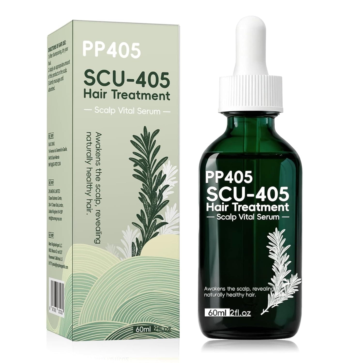 PP405 Hair Treatment – Hair Growth Serum for Thicker, Fuller-Looking Hair, Lightweight Scalp Serum with Hyaluronic Acid & Biotin, Non-Greasy, For Men & Women