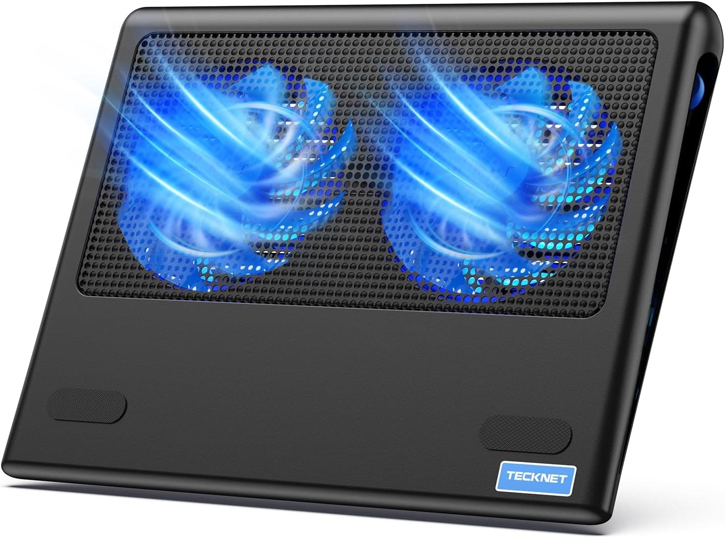 TECKNET Laptop Cooling Pad – Dual 110mm Fans, USB-A & USB-C Powered, Adjustable Wind Speed, Ultra-Quiet