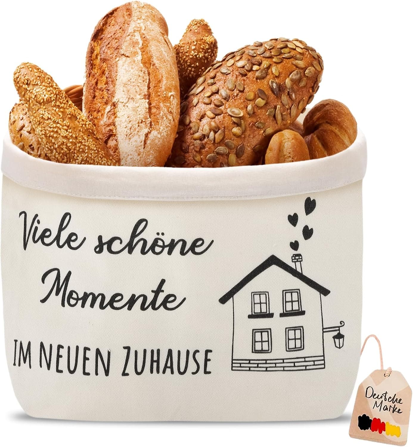 Bread Basket, Many Beautiful Moments in the New Home, Gifts for Moving into the New House, Bread Basket, Fabric Housewarming Gift, Bread Bag, Gift Idea for Housewarming, Topping-Out Gift