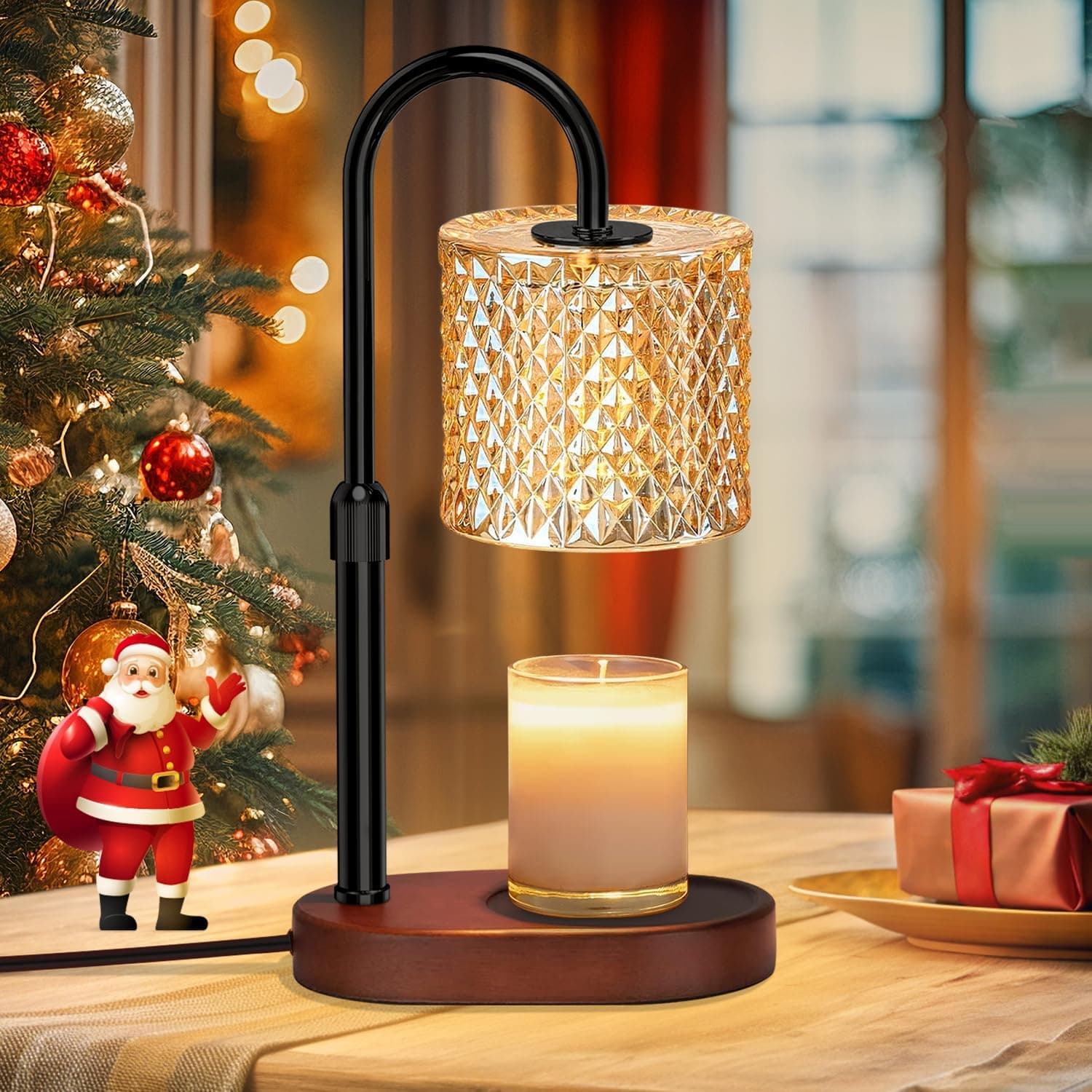 seenlast Electric Candle Lamp Warmer with Timer Dimmer Adjustable Height,Gifts for Women and Men,Vintage Home Decor