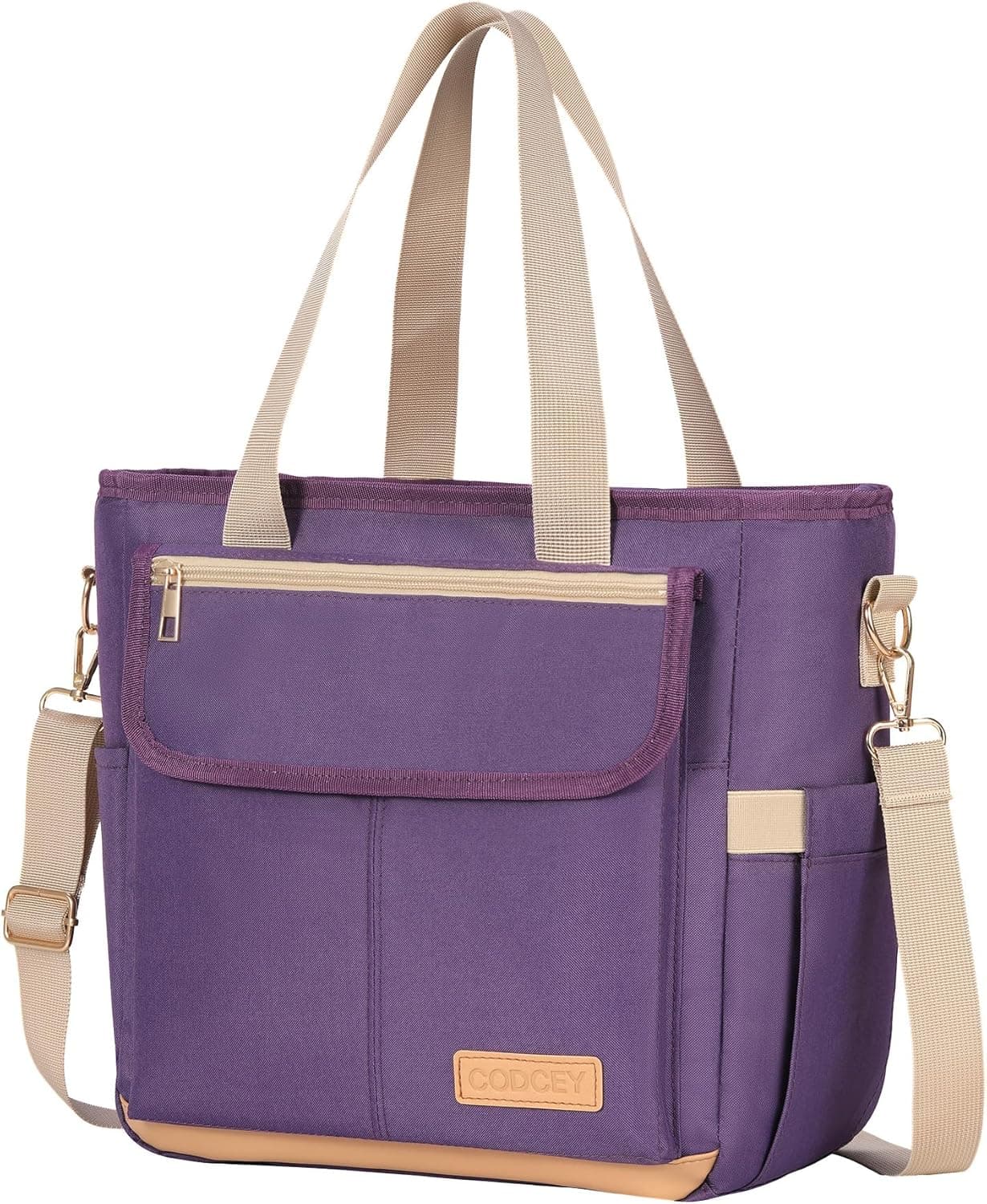 Lunch Box Lunch Bag Women, Leakproof Insulated Lunch Cooler Bag for Women, Large Lunch Tote Bags Adults(Purple,16.2L) - image 1