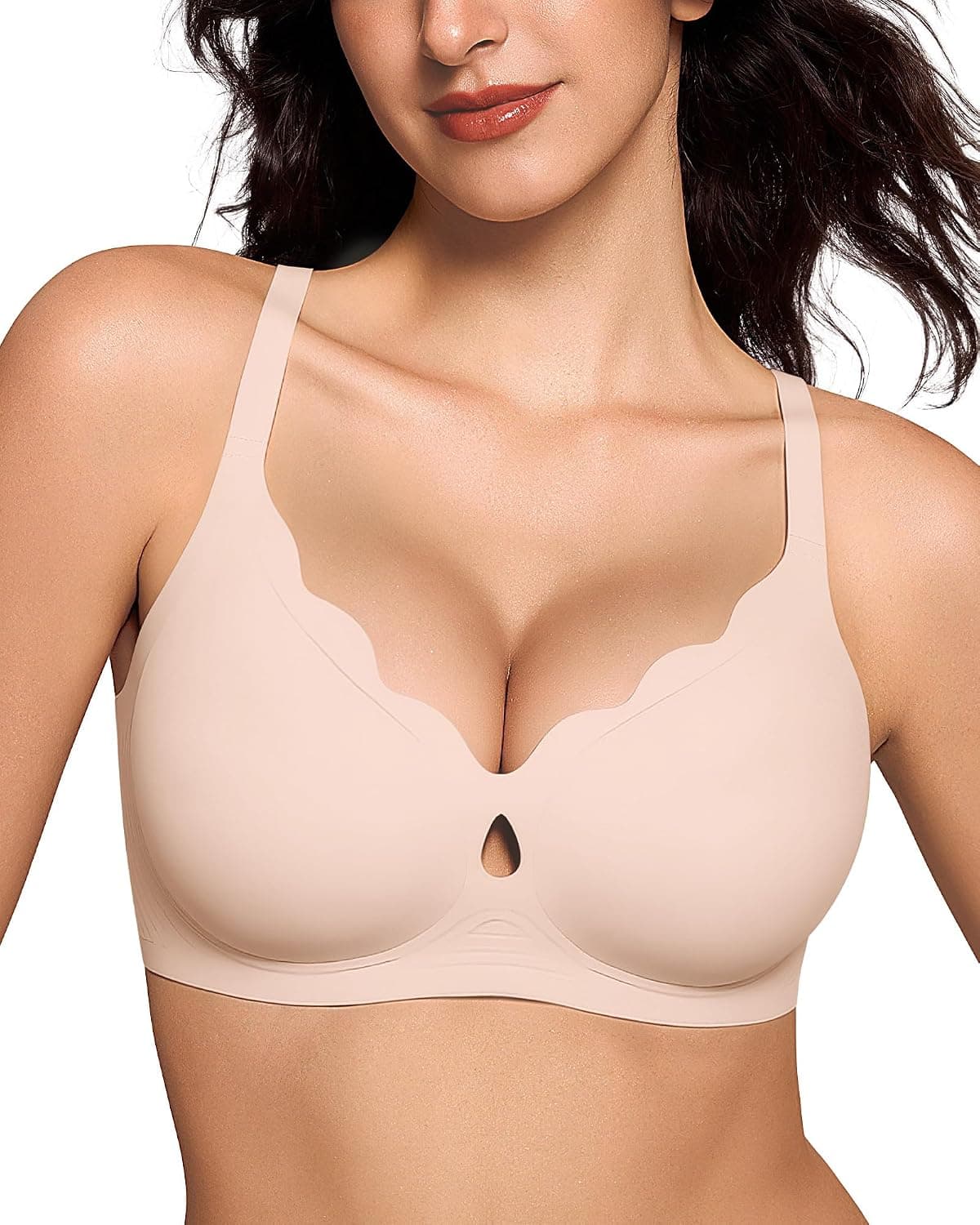 ProKloud Bras for Women No Underwire Wireless Jelly Bras Full Coverage Seamless Push Up Bralettes Support Tshirt Bra