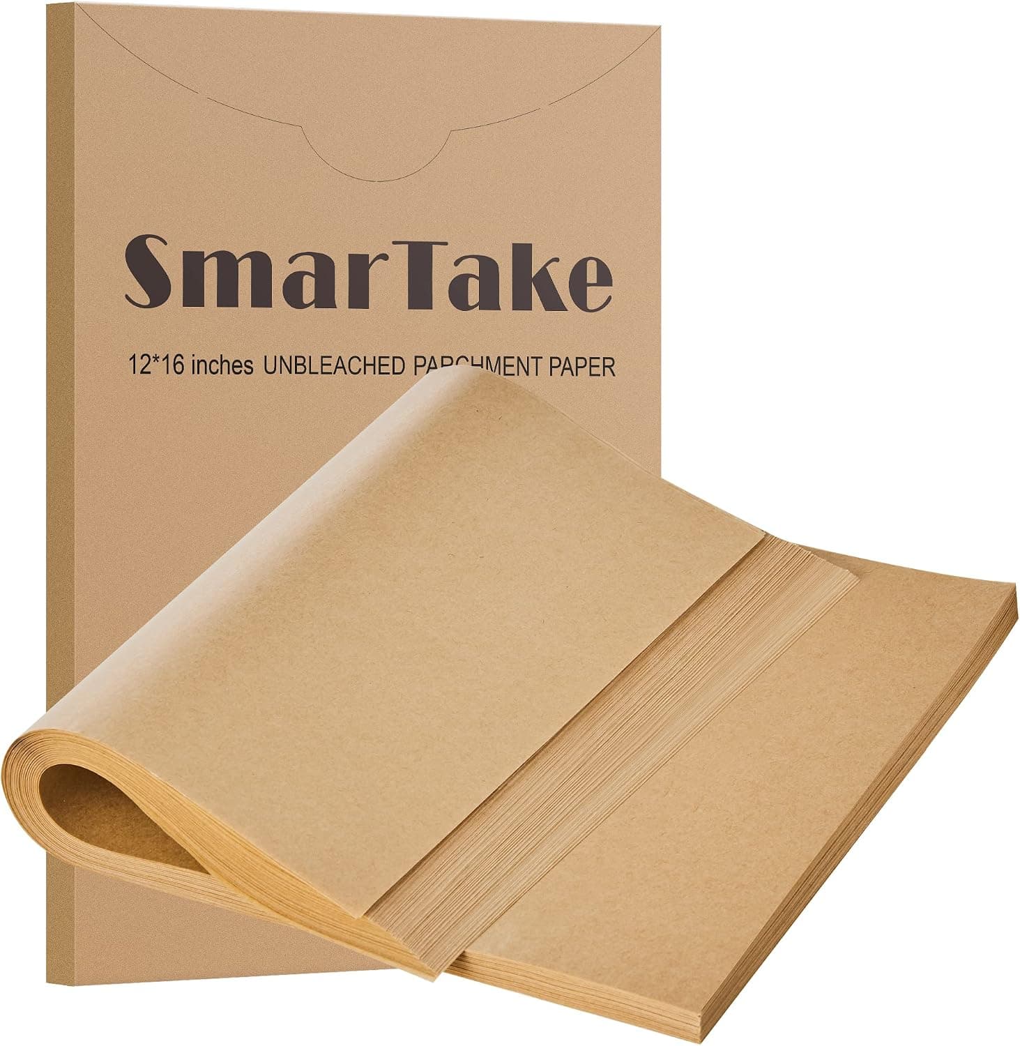 SMARTAKE 200 Pcs Parchment Paper Baking Sheets, 12x16 Inches, Non-Stick